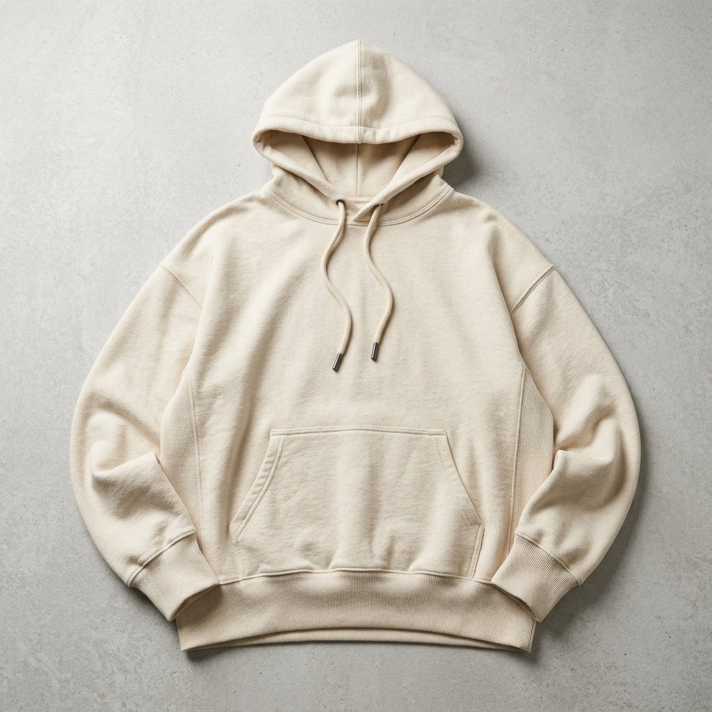 Raw Bone Oversized Essential Hoodie
